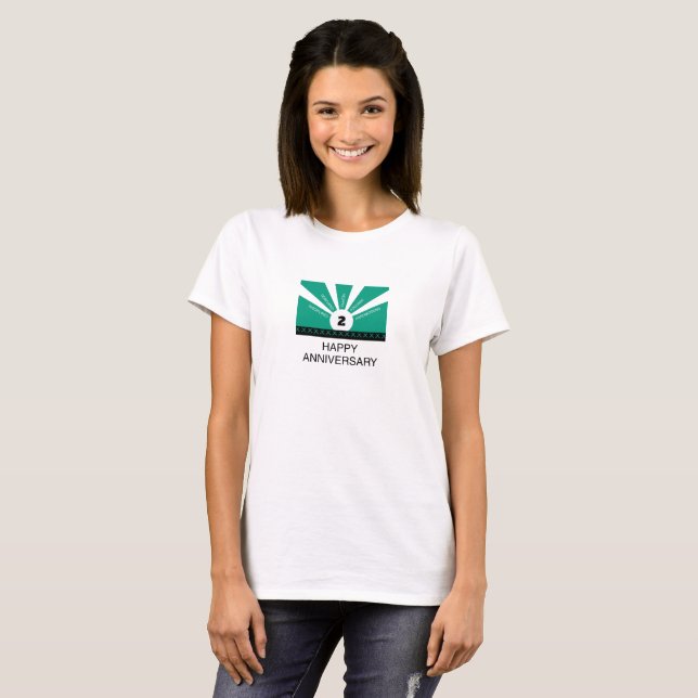 Anpassat namn och år, anställningsår t shirt (Hel framsida)