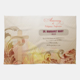 Anpassat namn och årsnummer, 60-årsdag Religiösa Kökshandduk