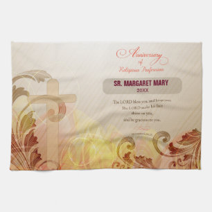 Anpassat namn och årsnummer, 60-årsdag Religiösa Kökshandduk