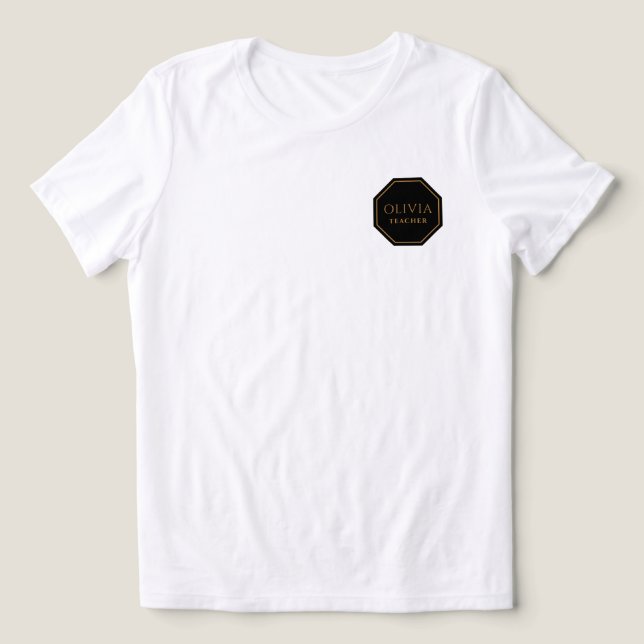 Anpassat namn och befattning för Tri-Blend Tee (Design Framsida)