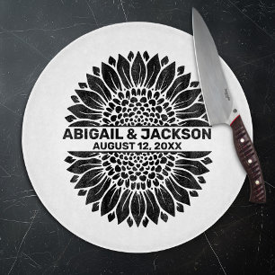 Anpassat namn och datum för solros Bröllop