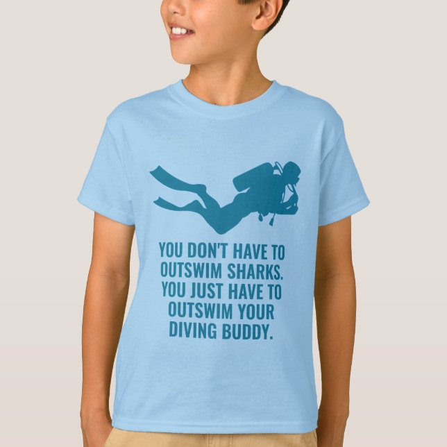 Anpassat namn och Dyka T Shirt (Framsida)