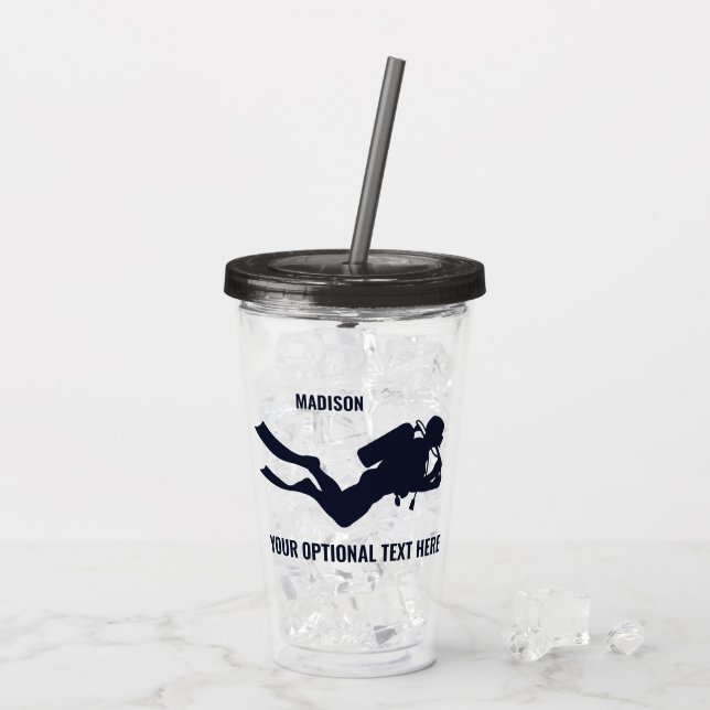 Anpassat namn och Dyka Take Away Mugg (Baksida Ice)