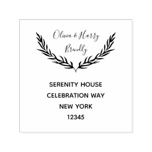 Anpassat namn och egen Returadress för Frimärke Självfärgande Stämpel