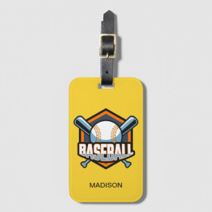 Anpassat namn och Färg baseball Bagagebricka