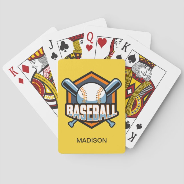Anpassat namn och Färg baseball Casinokort (Baksidan)