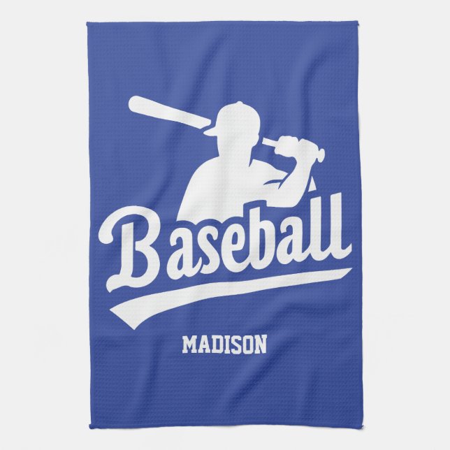 Anpassat namn och Färg baseball Kökshandduk (Vertikal)