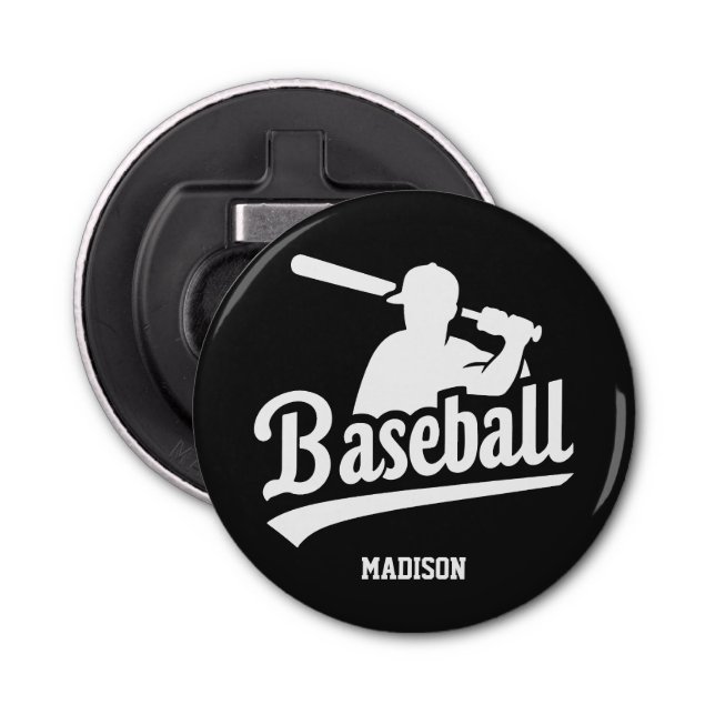 Anpassat namn och Färg Baseball Player Flasköppnare (Framsidan)