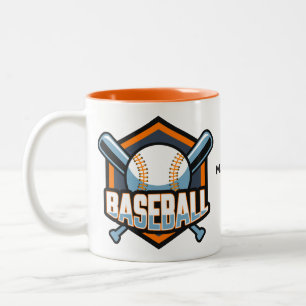Anpassat namn och Färg baseball Två-Tonad Mugg
