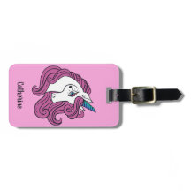 Anpassat namn och färg Cute Unicorn-resetagg