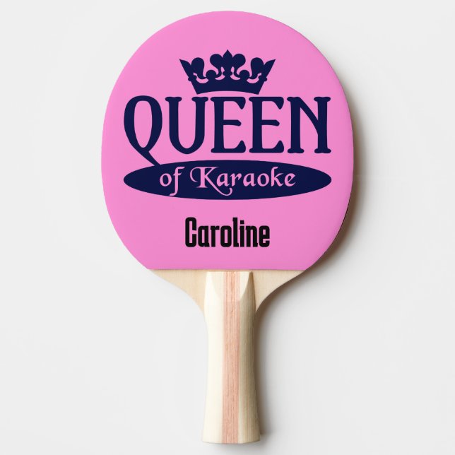 Anpassat namn och Färg drottning av Karaoke Pingisracket (Framsidan)