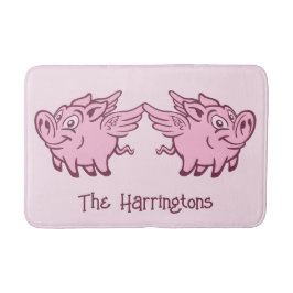 Anpassat namn och Färg-Grisar Badrumsmatta