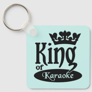 Anpassat namn och Färg Kung i Karaoke Nyckelring
