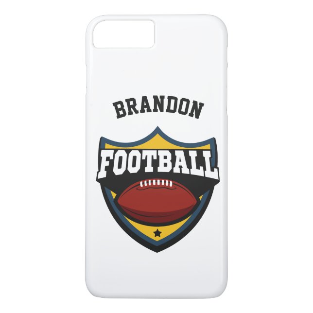 Anpassat namn och färg-Logotyp för fotboll Case-Mate iPhone Skal (Baksida)