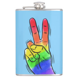 Anpassat namn och färg-regnbågskolv fickplunta