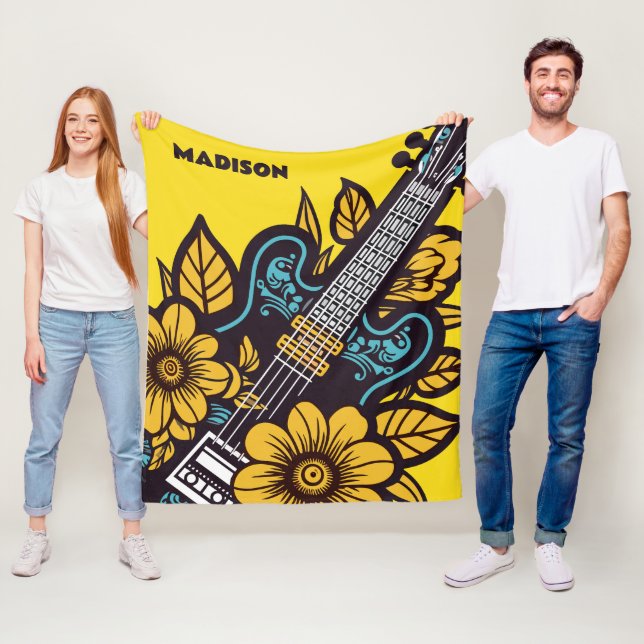 Anpassat namn och Färg Ukulele Fleecefilt (På plats)