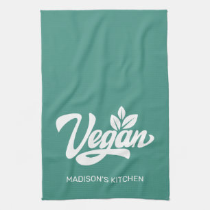 Anpassat namn och Färg Vegan Kökshandduk