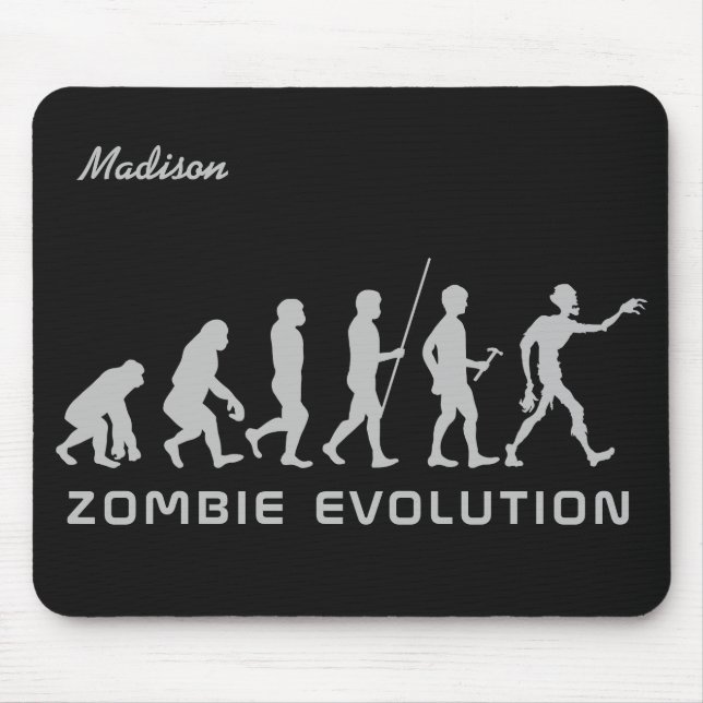 Anpassat namn och färg Zombie Evolution mousepad Musmatta (Framsidan)
