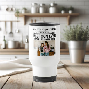 Anpassat namn och foto för bästa Mamma någonsin i  Resemugg