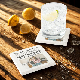 Anpassat namn och foto för bästa Mamma någonsin i  Stenunderlägg