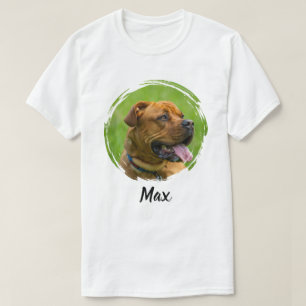Anpassat namn och foto på husdjur Modern typogra T Shirt