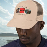 Anpassat namn och foto-Pappa Keps<br><div class="desc">"Drivrutinshatt för Personlig Pappa med Anpassningsbar Photo och namn - Unik Fars dag Gift". Titta inte längre efter perfekten till Pappa! Den här Personligen är Pappa fotot-truckerkepsen ett unikt och hjärtskärpt sätt att visa kärlek och uppskattning. Anpassa den här snyggtens hatt med ett favoritfoto av dig och Pappa för att...</div>