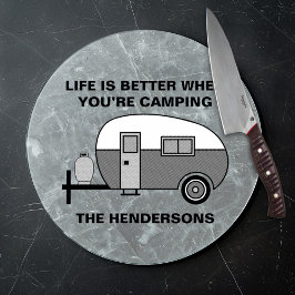 Anpassat namn och fras-cute Camper Camping