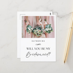 Anpassat namn och Frieri i foto Bridesmaid Vykort