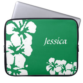 Anpassat namn och Hibiscussion Laptop sleeve