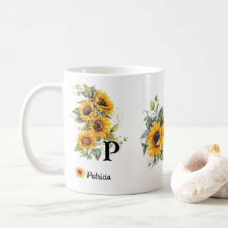 Anpassat namn och inledande solblommor, Gult Kaffemugg