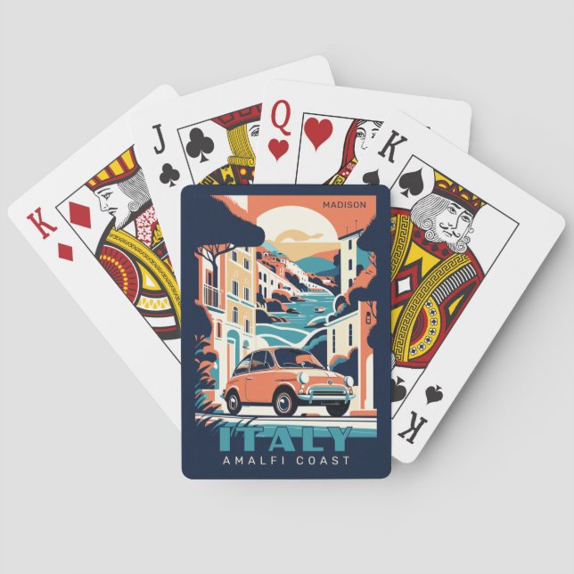 Anpassat namn och Italien Casinokort (Baksidan)