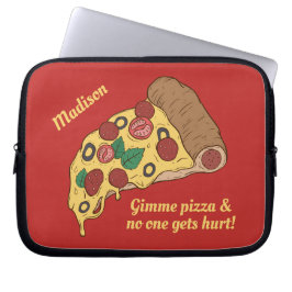 Anpassat namn och laptop sleeve för Pizza-segment