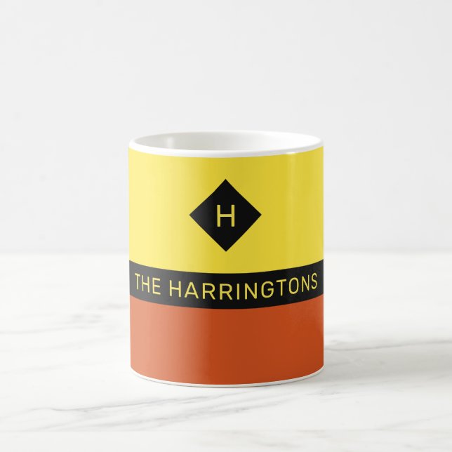 Anpassat namn och monogram mugg (Center)