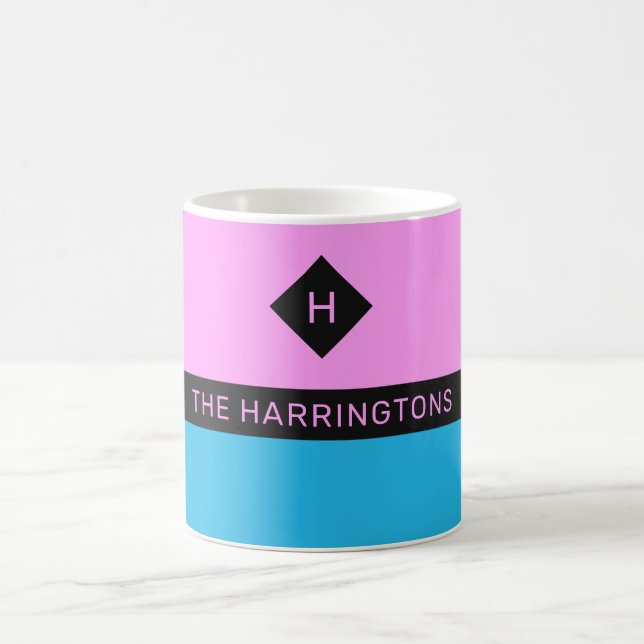 Anpassat namn och monogram mugg (Center)