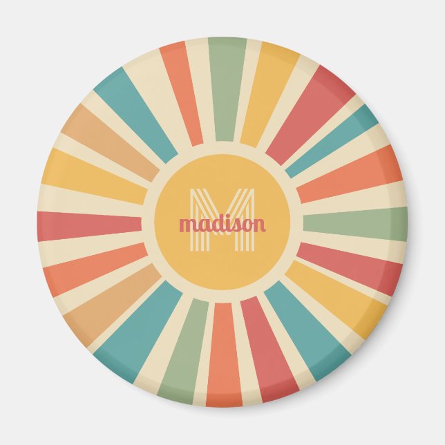 Anpassat namn och monogramåterställ Rand Magnet (Framsidan)