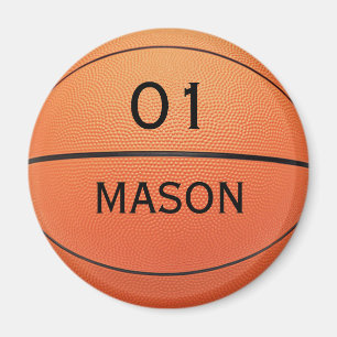 Anpassat namn och nummer för basketbollens magnet