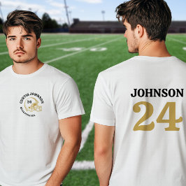 Anpassat namn och nummer för vintagens fotboll t shirt