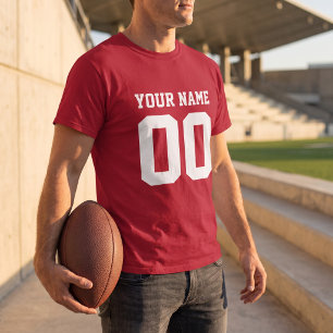 Anpassat namn och nummer herr fotboll T-shirt