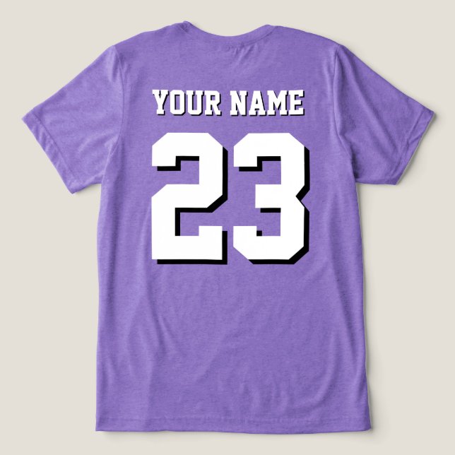 Anpassat namn och nummer Jersey-sport T Shirt (Design Baksida)