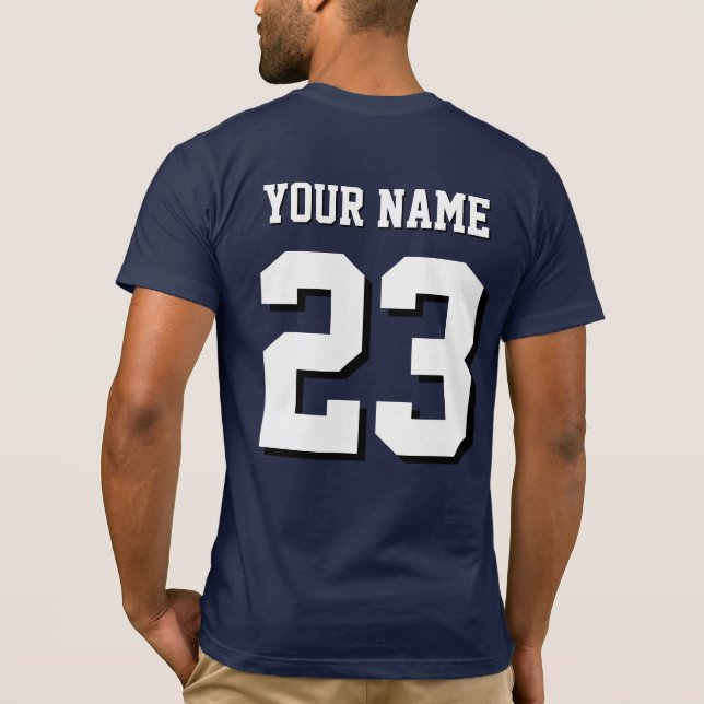 Anpassat namn och nummer Jersey-sport T Shirt (Baksida)