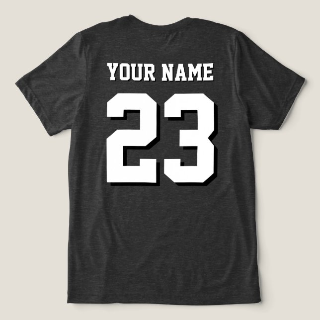 Anpassat namn och nummer Jersey-sport T Shirt (Design Baksida)