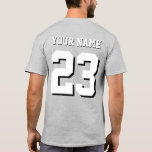 Anpassat namn och nummer Jersey-sport T Shirt<br><div class="desc">Anpassat namn och nummer Jersey Sports T-Shirt</div>