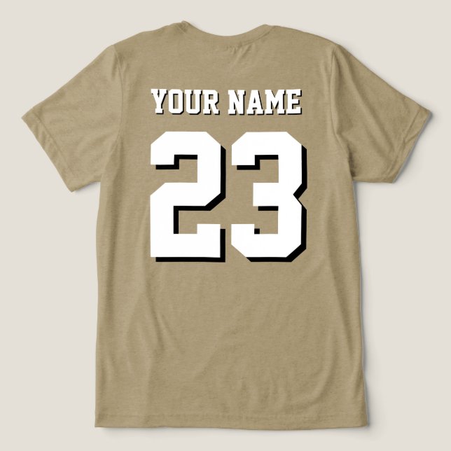 Anpassat namn och nummer Jersey-sport T Shirt (Design Baksida)