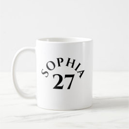 Anpassat namn och nummer kaffemugg