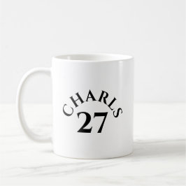 Anpassat namn och nummer kaffemugg