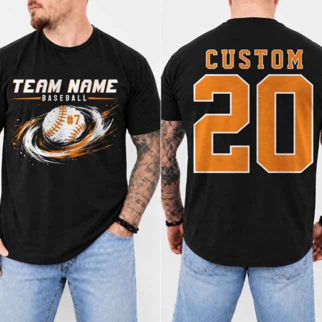 Anpassat namn och nummer på basebollspelare  t shirt (Skapare uppladdad)