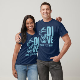 Anpassat namn och plats för Scuba-dykning T Shirt
