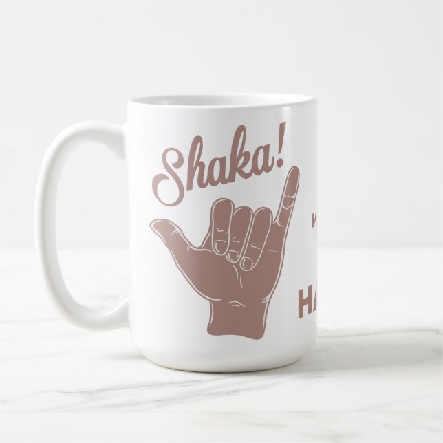 Anpassat namn och plats, Shaka Kaffemugg (Vänster)