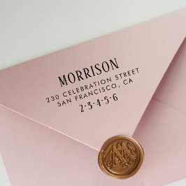 Anpassat namn och Returadress för Rustik Typografi Självfärgande Stämpel