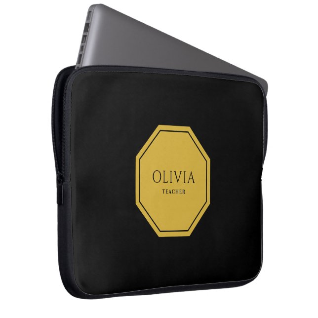 Anpassat namn och rubrik 15-tums Neoprene Laptop s Laptop Fodral (Framsidan Höger)